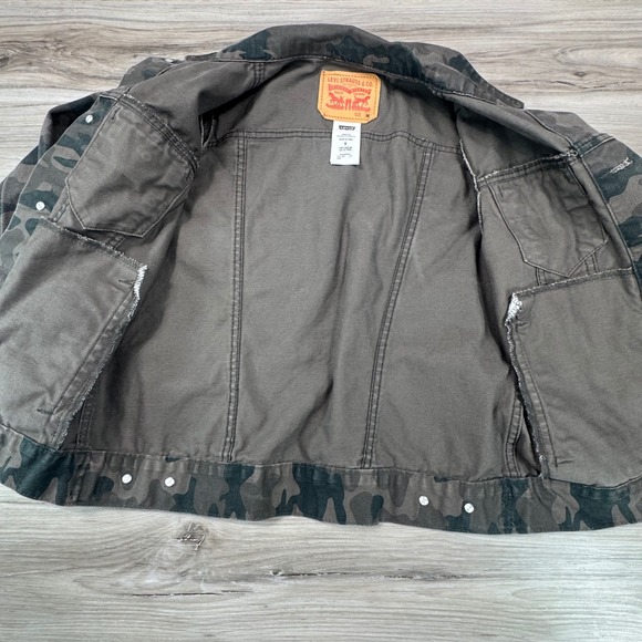Kids Levi Strauss Camo Denim Jacket Size M Youth 10/12 - Picture 2 of 11